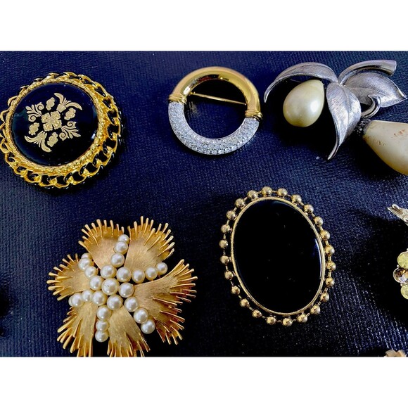 Vintage ALL SIGNED 20 Piece Rhinestone Jewelry Lot WEISS Florenza Crown Trifari+ - Picture 6 of 16